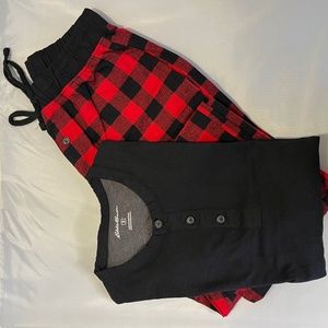 Eddie Bauer Pajama Set Buffalo Plaid Men's Small